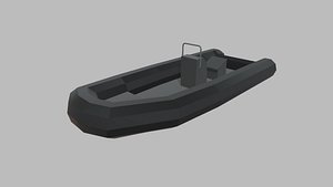 3D Low Poly Boat 02