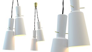 Dual Glass Pendant by JT Kalmar 1950s