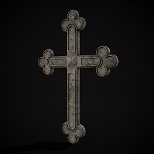 Medieval Stone Wall Cross