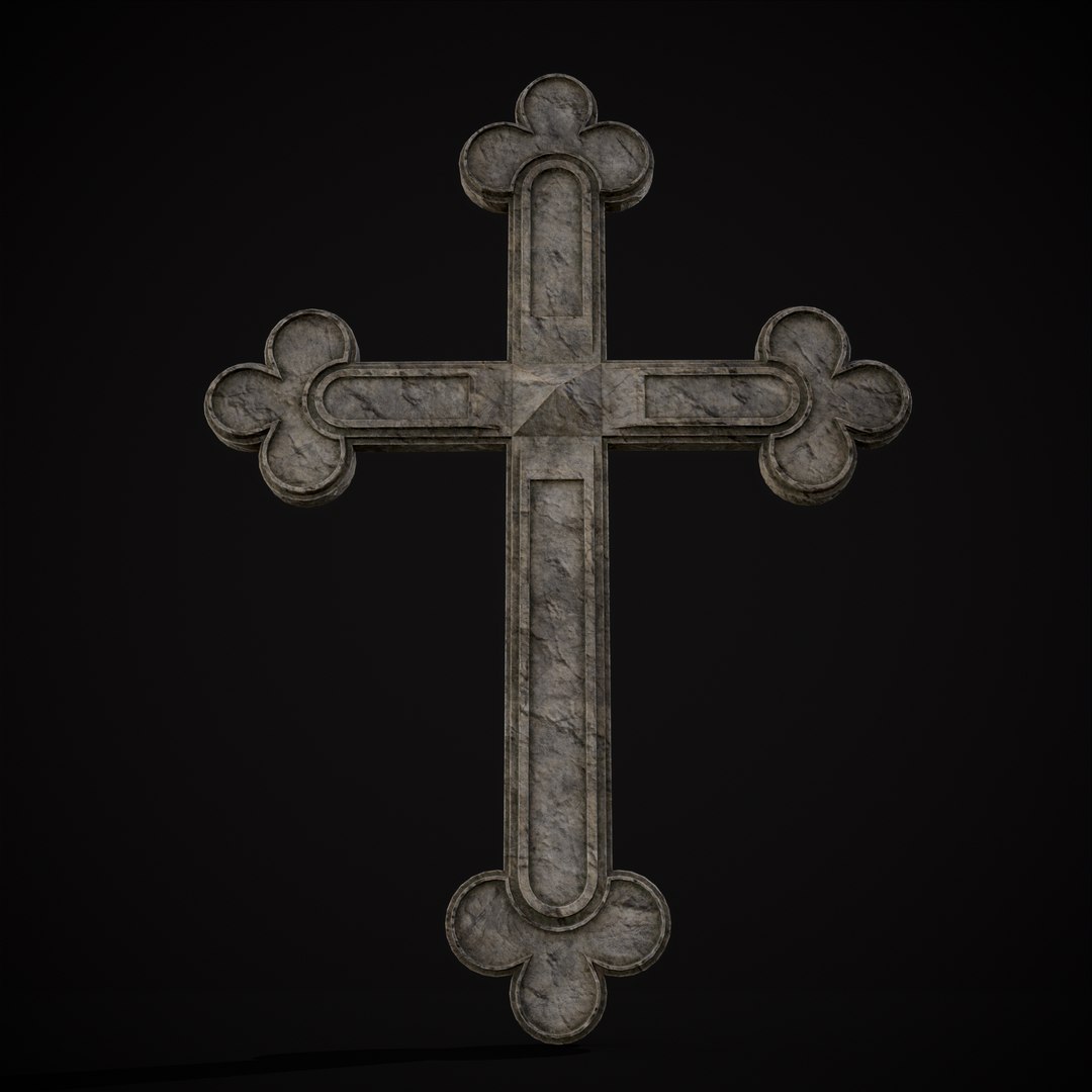 3D Model Medieval Stone Wall Cross - TurboSquid 2010613