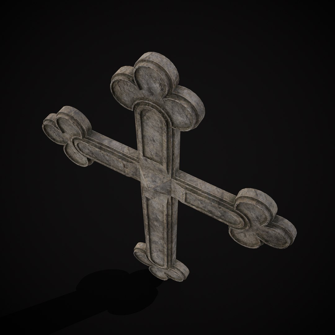 3D Model Medieval Stone Wall Cross - TurboSquid 2010613