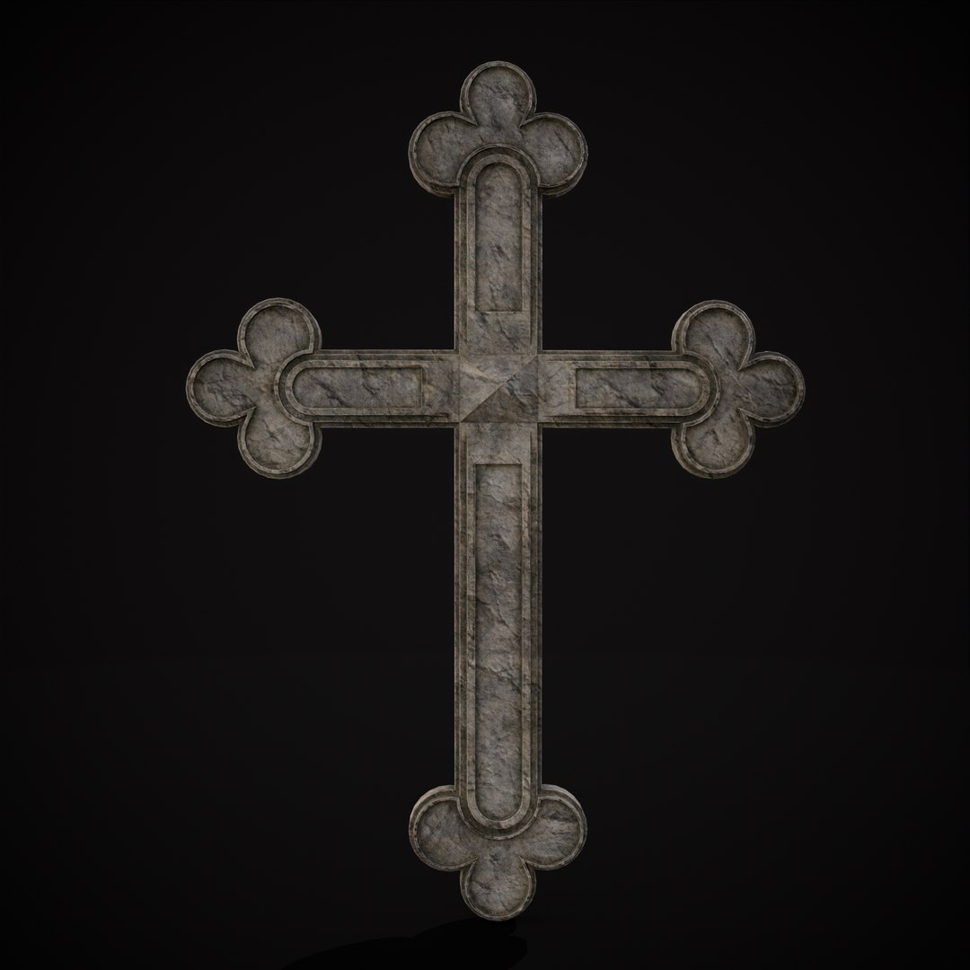 3D Model Medieval Stone Wall Cross - TurboSquid 2010613