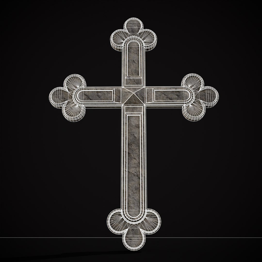 3D Model Medieval Stone Wall Cross - TurboSquid 2010613