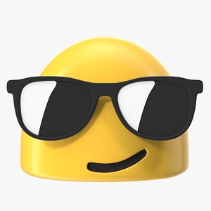 Smiling Face with Sunglasses Android Emoji 3D model