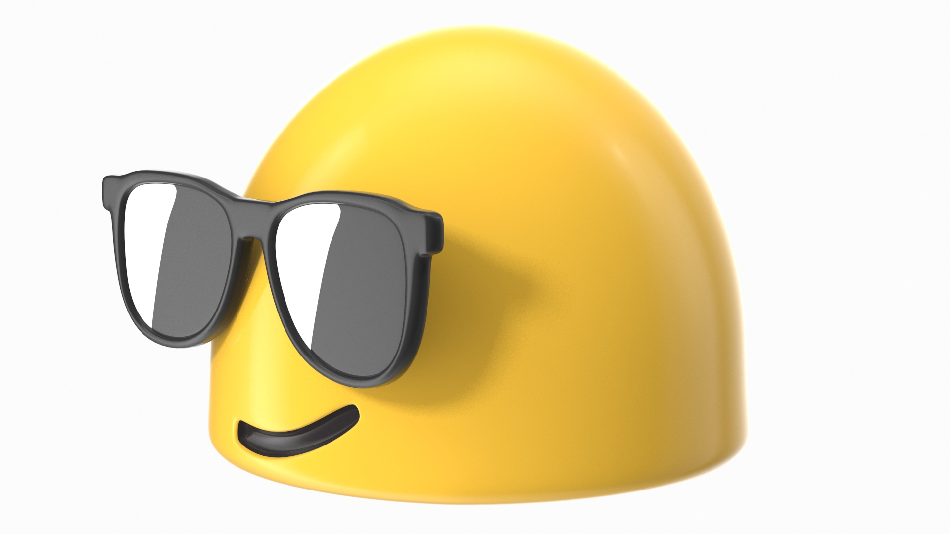 Smile emoji face with sunglasses free 3D model animated