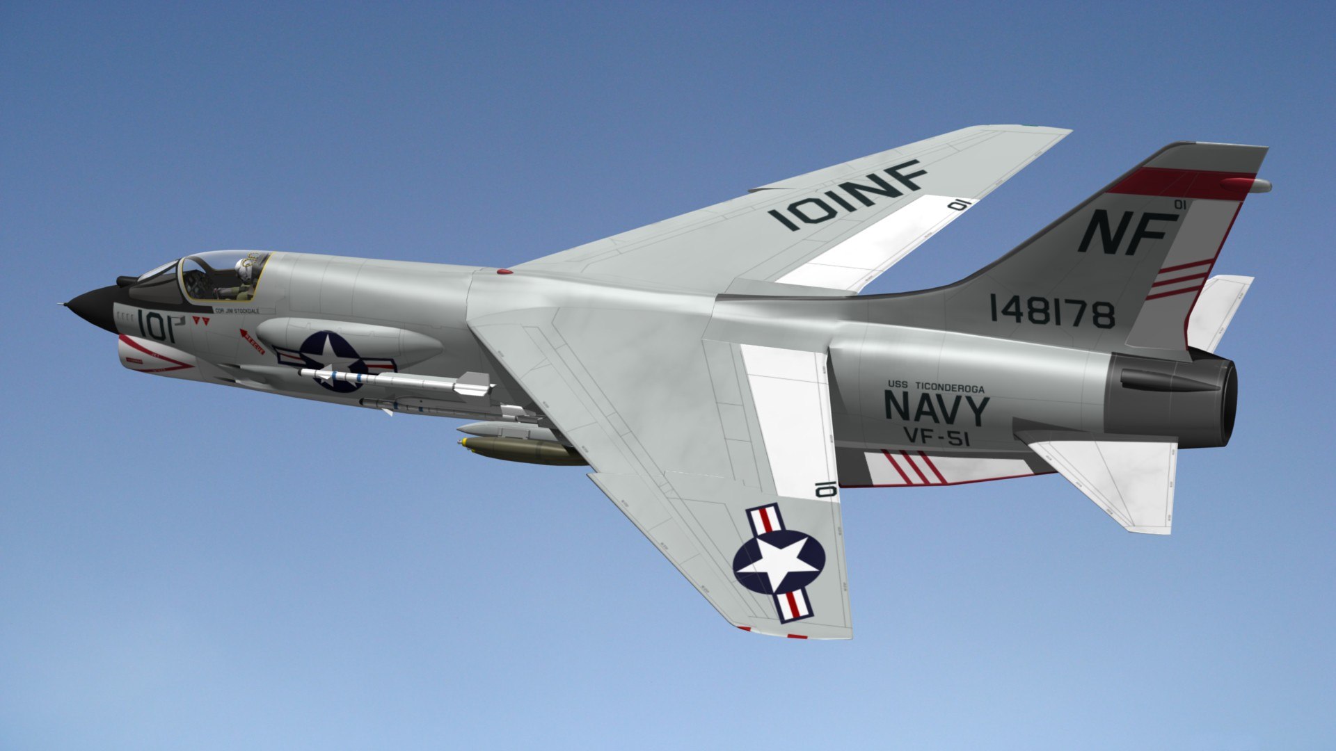 Vought crusader f8 model - TurboSquid 1495636