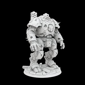 Battle Damaged Robot Mech 3D Printable Model 3D
