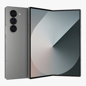 3D Samsung Galaxy Z Fold 6 Silver Shadow