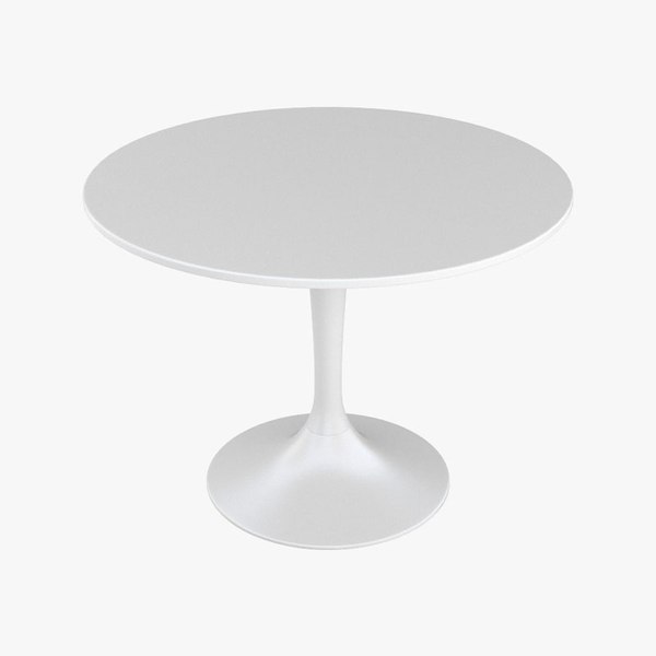 3d Ikea Docksta Table Turbosquid 1793986, Ikea White Round Table Top