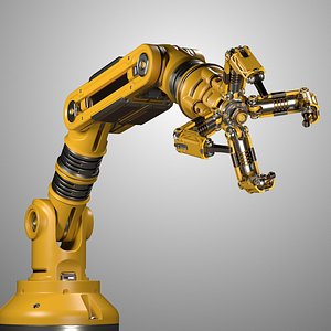Robotic Arm Rigged and Animated