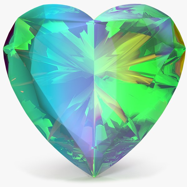 3D model Heart Shape Mystic Topaz