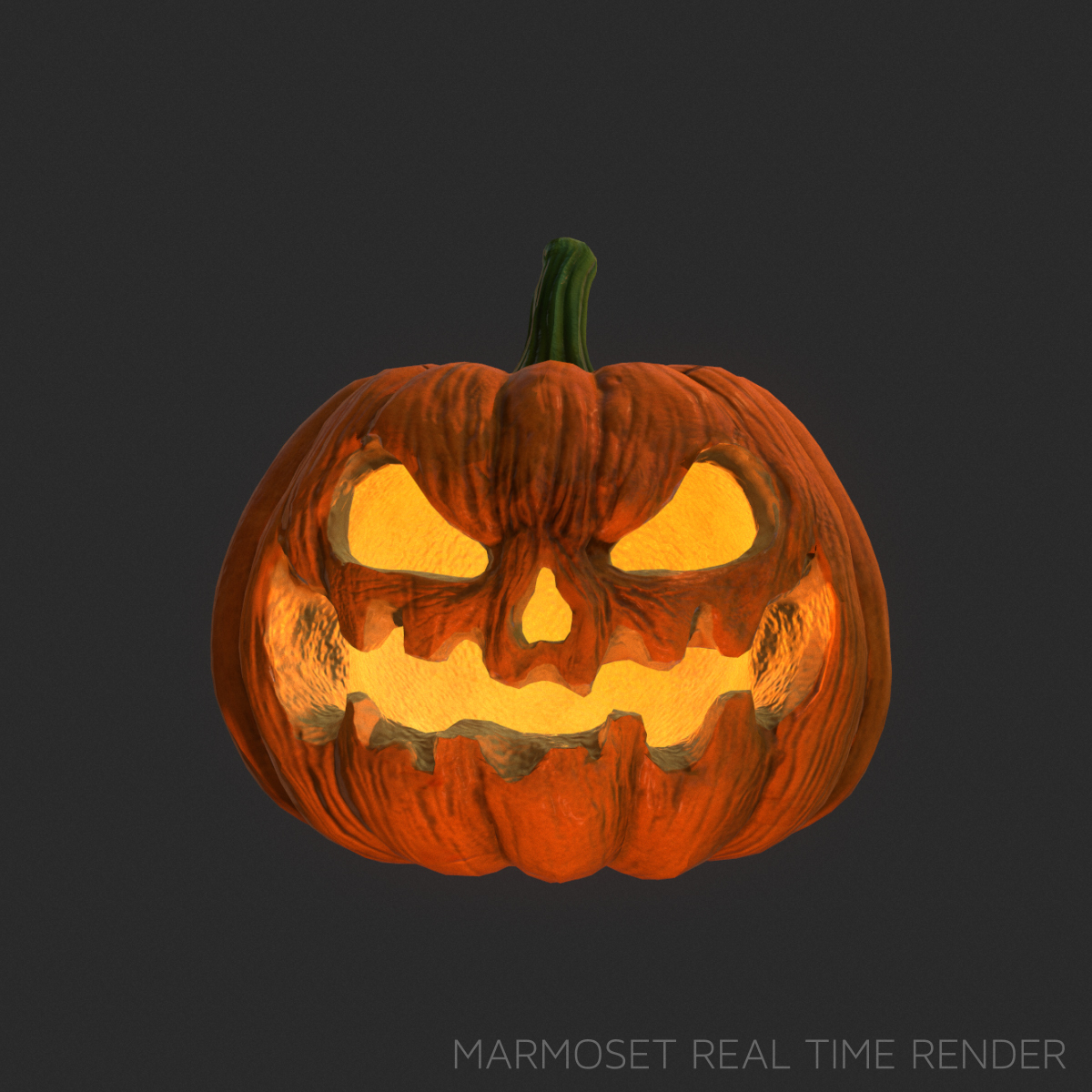 halloween pumpkin realistic 3d obj