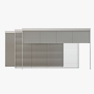 3D venetian blinds rails x
