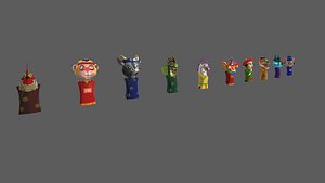 3D 12 zodiac animals model