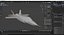 Stylized modern stealth fighter jet