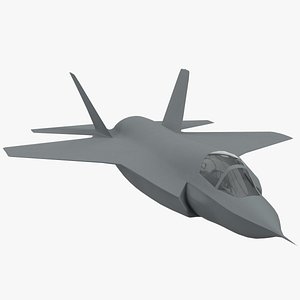Stylized modern stealth fighter jet