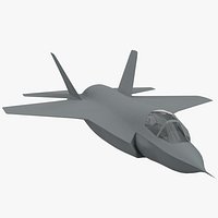 Stylized modern stealth fighter jet