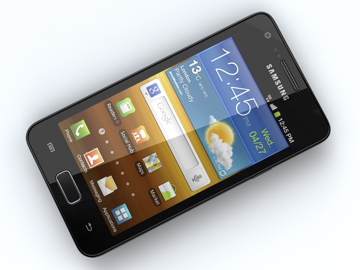 Samsung Galaxy R Mobile Phone 3d Model