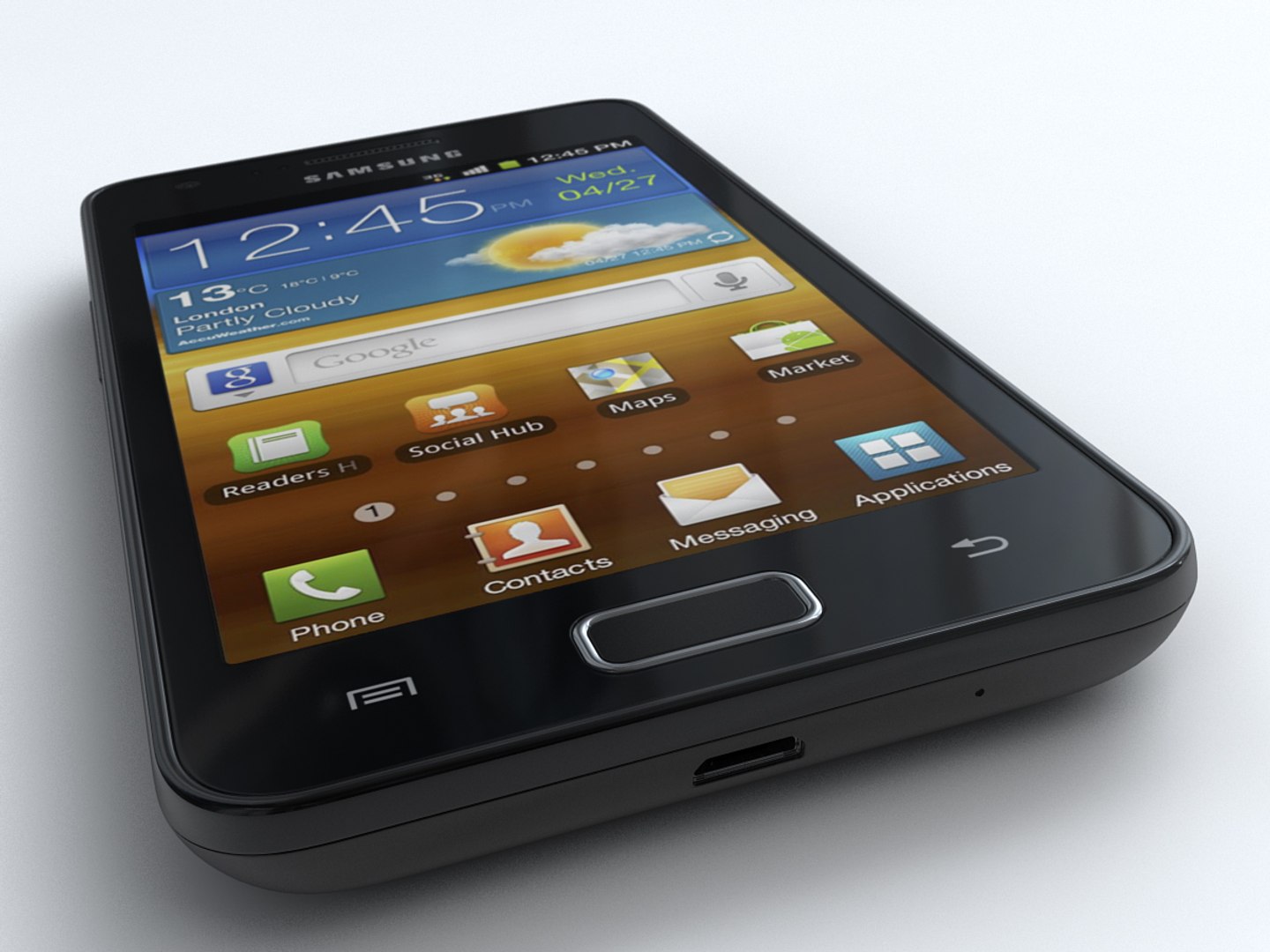 Samsung Galaxy R Mobile Phone 3d Model