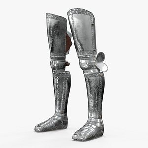 3D Plate Armor Medieval Greave