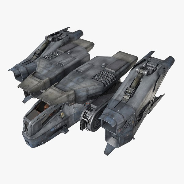 scifi spaceships cruiser fighter 3d model