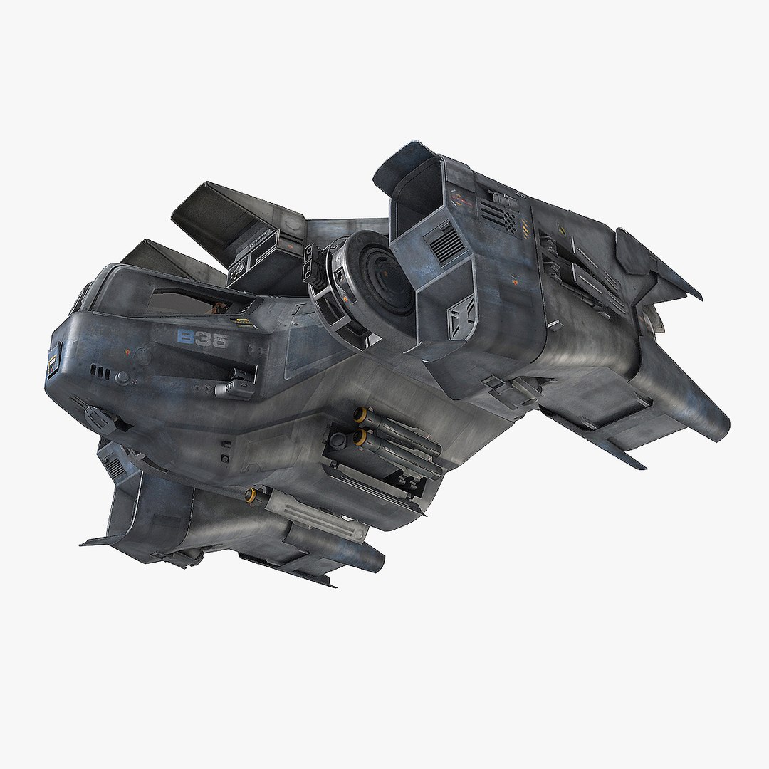 Scifi Spaceships Cruiser Fighter 3d Model