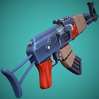 Stylized AK-47 v2 Low Poly