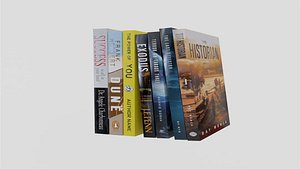 Assorted Fiction Books 3D model