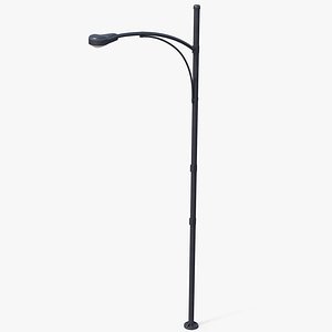 3D Street Light Black
