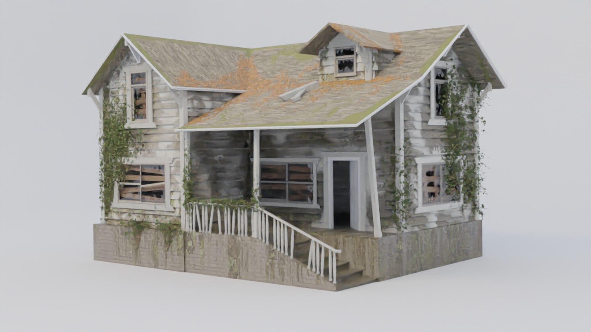 Abandoned House 3D Model - TurboSquid 1953321