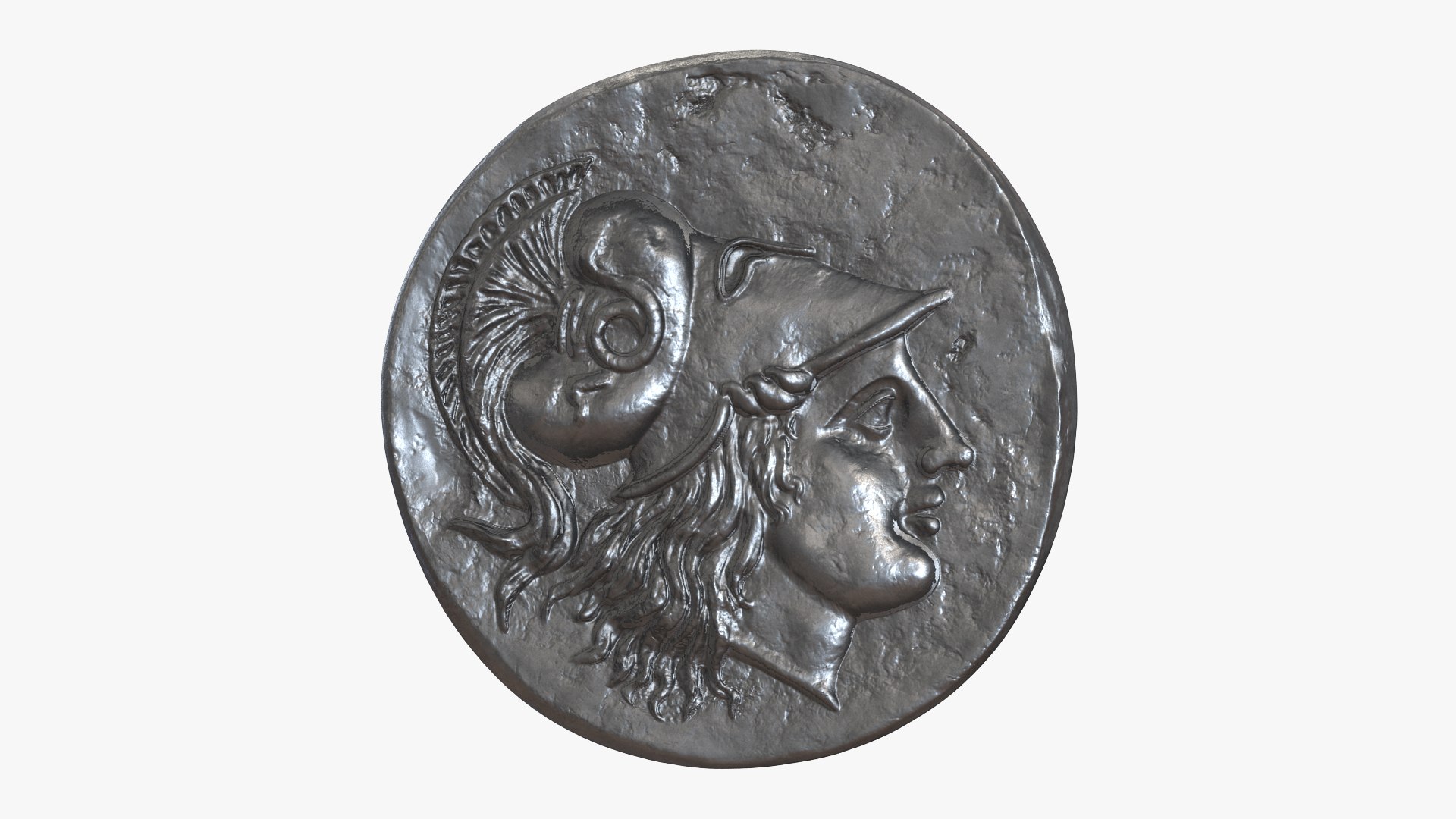 Greek Ancient Coin 3D model preview