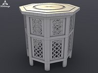 Small Moroccan octagonal inlaid table