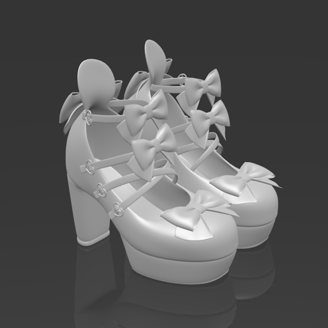 Lolita Shoes - 3D Model by LenaMulder