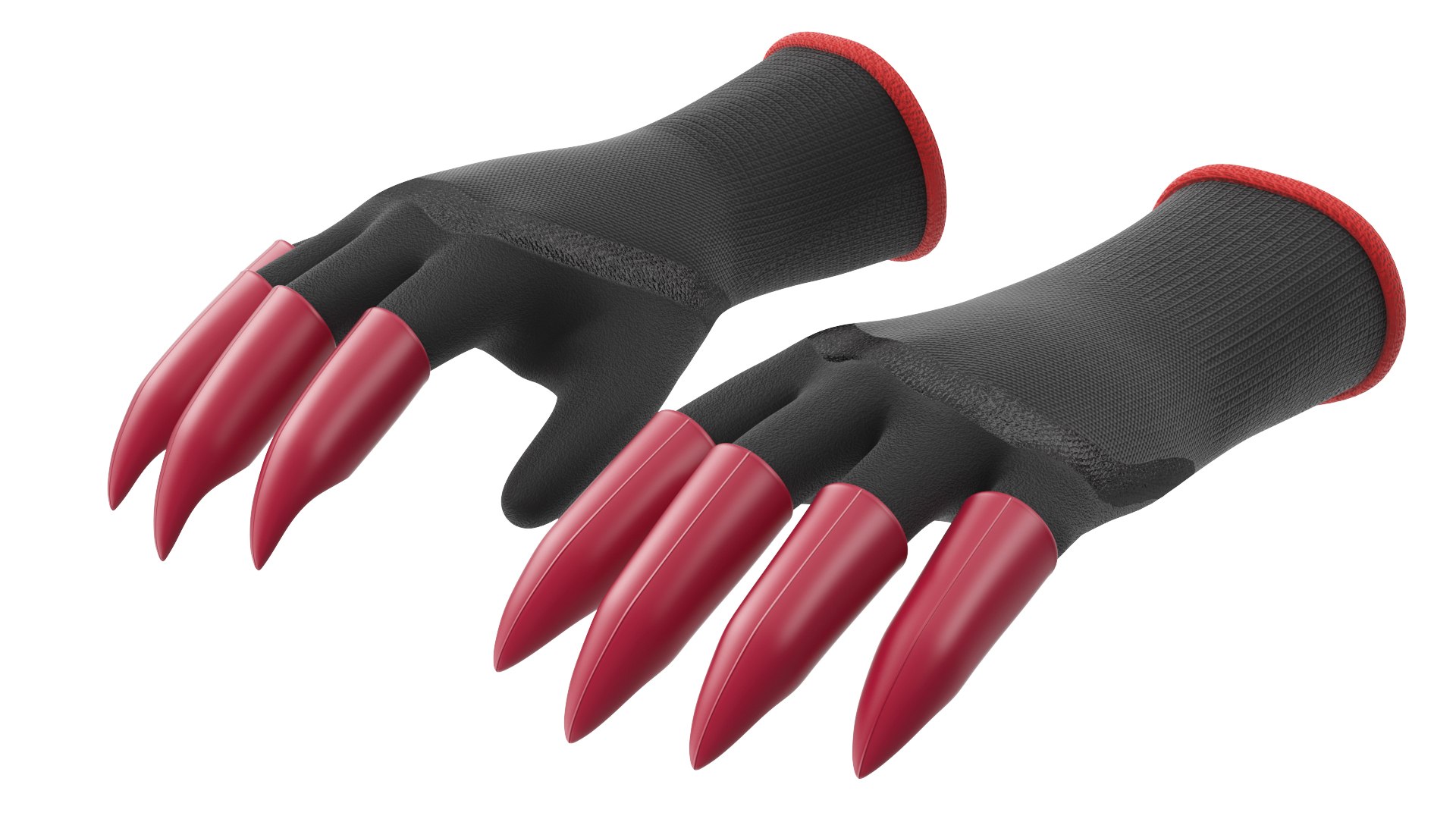 Clawed Garden Gloves 3D model preview