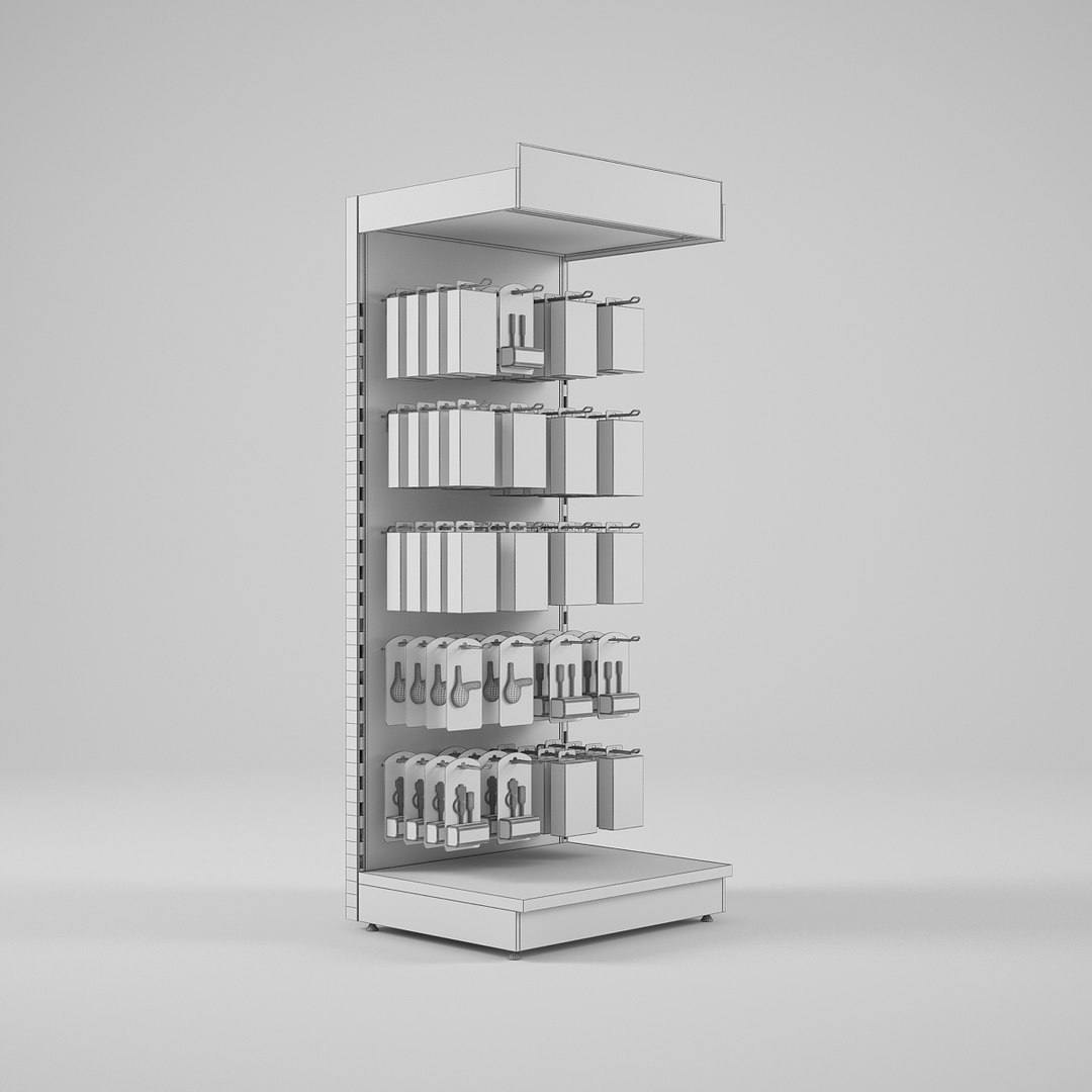Display Rack Energizer 3d Model