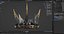 PBR material European iron crown middle mold three-level group