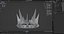 PBR material European iron crown middle mold three-level group
