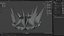 PBR material European iron crown middle mold three-level group