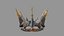 PBR material European iron crown middle mold three-level group