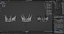 PBR material European iron crown middle mold three-level group