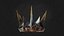 PBR material European iron crown middle mold three-level group