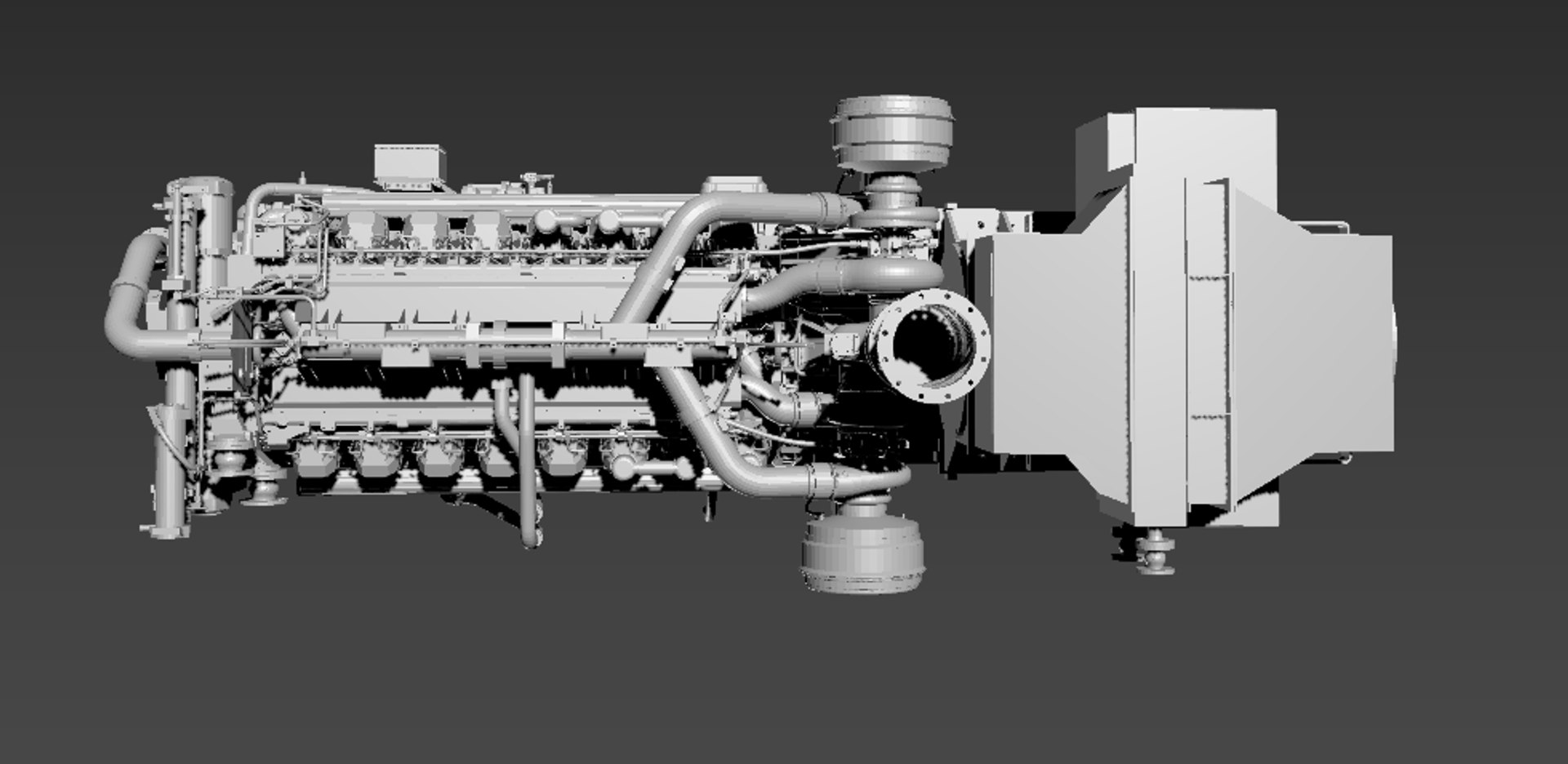 3d model of diesel engine
