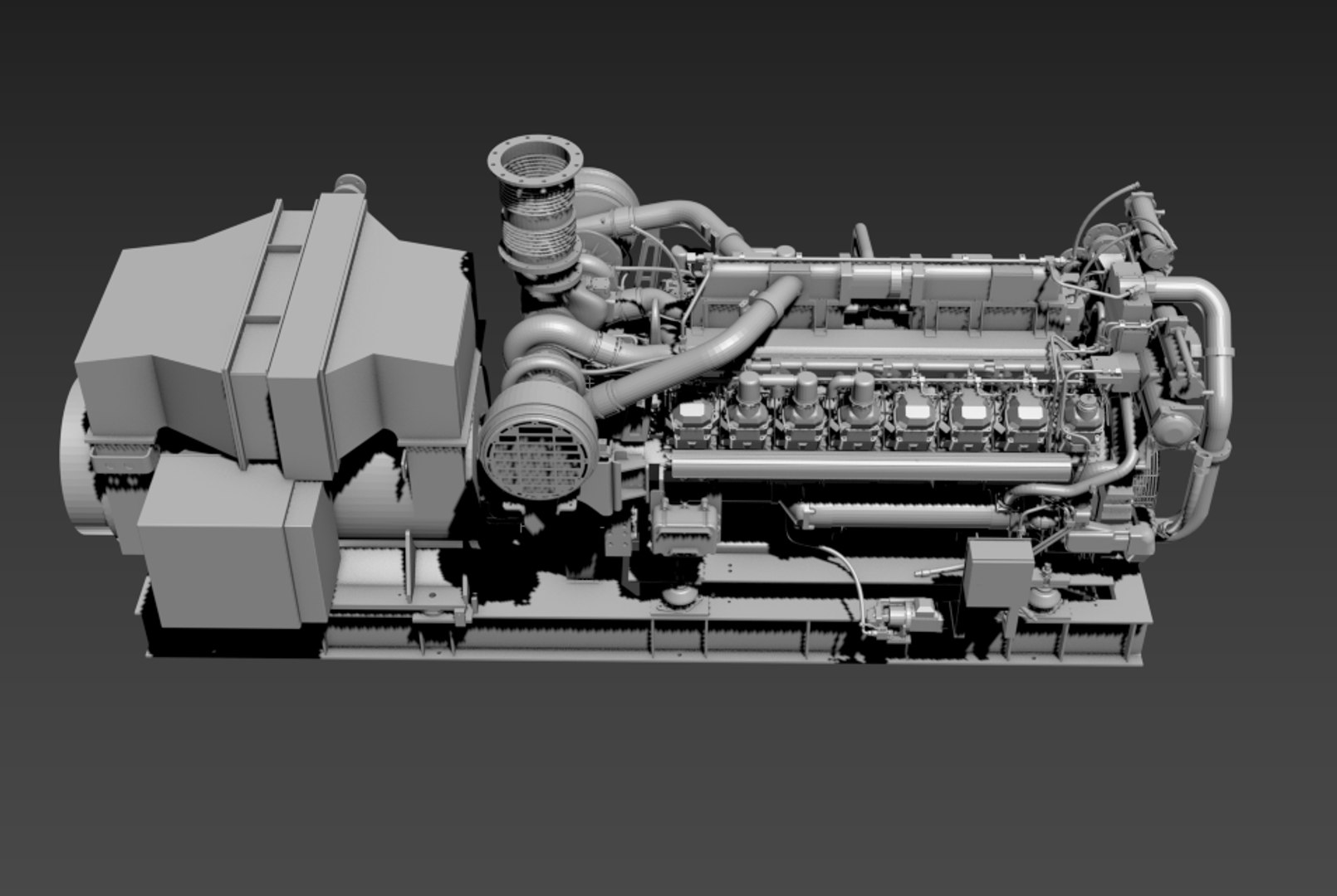 3d model of diesel engine