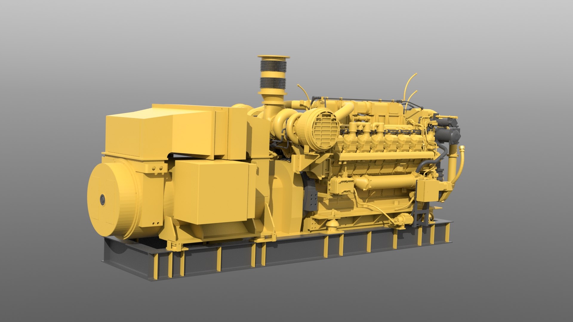 3d model of diesel engine