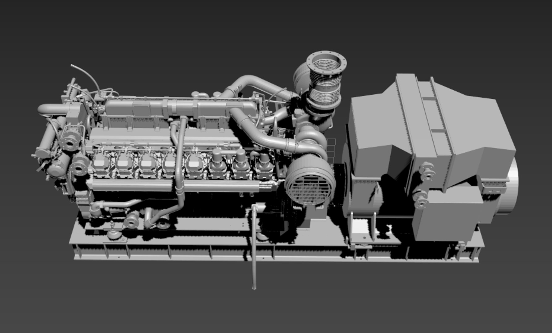 3d model of diesel engine