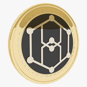 Iot Chain Cryptocurrency Gold Coin 3D model