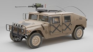3D model Military Armored Vehicle Humvee