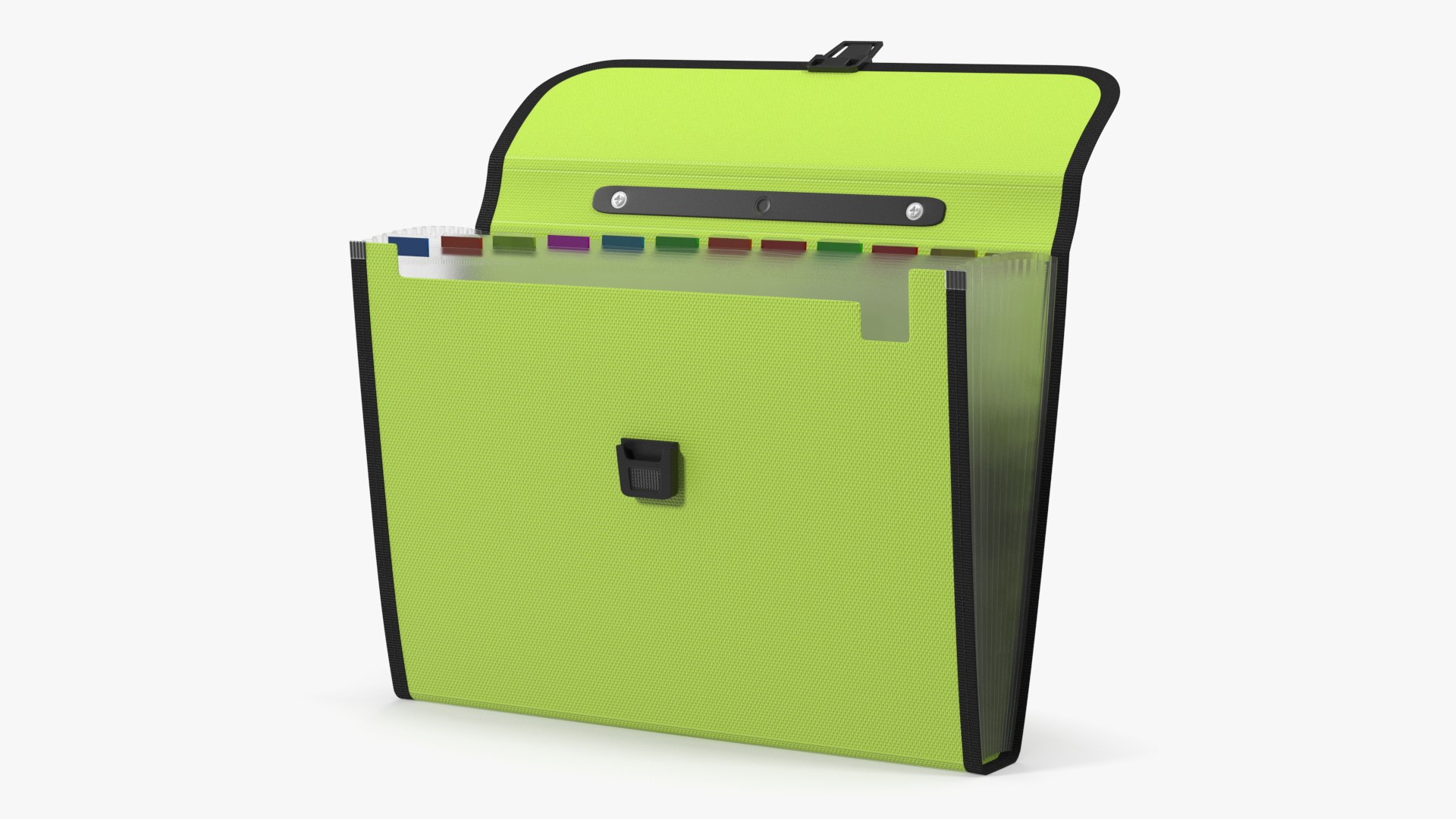 Green Expanding Document Holder Open 3D model preview