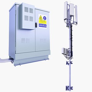 Wall Cell Tower Station 61 and Base Station Box SET