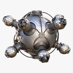 Abstract SciFi Spherical Core Hub M1 3D model